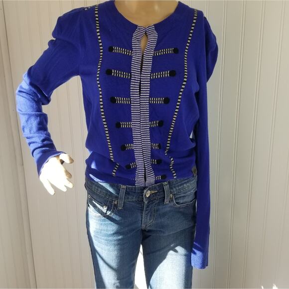 Numph Anthropology Sweater Womens Small Military Style Long Sleeve Cardigan - Picture 13 of 15